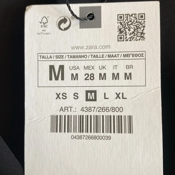 Zara textured floral cropped top. - Picture 8 of 8